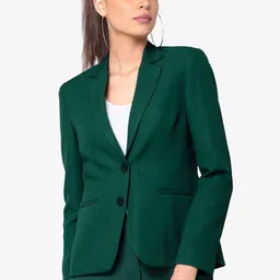 BAESD Notched Lapel Collar Single-Breasted Blazer-image-62