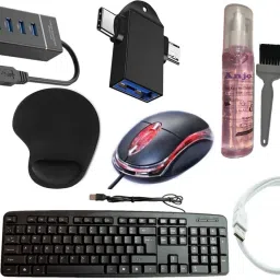 ANJO USB Keyboard-LED Mouse-Wrist Pad-3.0Hub-Gel3in1-LED-1.5m Ext. Cable-OTG C&M 2in1 Combo Set-26