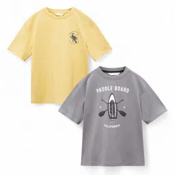 Alan Jones Boys 2 Printed Drop-Shoulder Sleeves T-shirt-picture-6