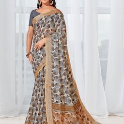 Anouk Rustic Floral Digital Printed Zari Saree-image-88