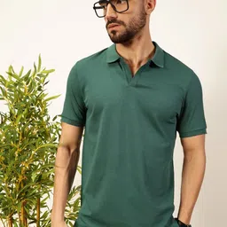 Thomas Scott Men Anti Odour Solid Polo Collar T-shirt-image-52