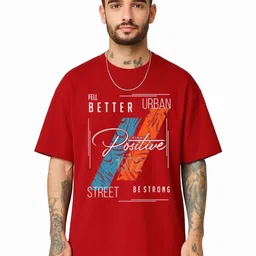 Be Crazy Men Typography Printed Round Neck Cotton Oversized T-shirt-image-37