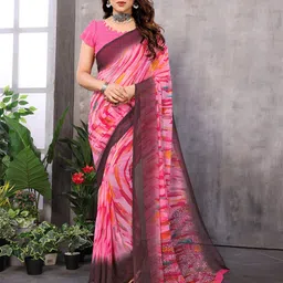 The Textile Hub Striped Pure Georgette Designer Saree-picture-49