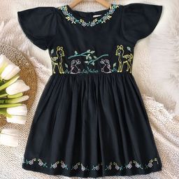 BAESD Girls Embroidered Fit & Flare Dress-image-31