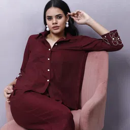 Shally Bhasin by Athena Embellished Shirt With Trouser Co-Ords-picture-54