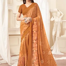 all about you Ethnic Motifs Pure Georgette Bagru Saree-picture-27
