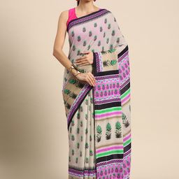 BUTA BUTI Ethnic Motifs Printed Pure Cotton Saree-image-84