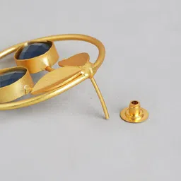 Anouk Gold Plated Artificial Stones Studded Circular Shaped Studs image 4