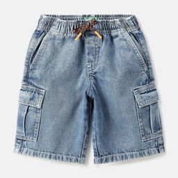 United Colors of Benetton Boys Washed Cotton Denim Shorts-picture-39