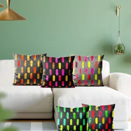 ArtzFolio Multicoloured Set of 5 Square Cushion Covers image 2