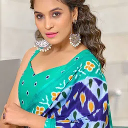 LeeliPeeri Designer Ethnic Motifs Block Print Saree image 3