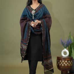 Ushvii Ethnic Motifs Printed Cotton Silk Dupatta-picture-33