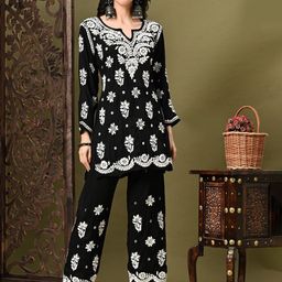 Syrish Embroidered Tunic With Palazzo Co-Ords-picture-30