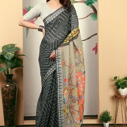Quelea Linen Blend Khadi Saree-picture-33