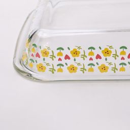 Kuber Industries Transparent Printed Glass Baking Tray image 4
