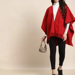 qurvii V-neck Shrug with Fringes image 4
