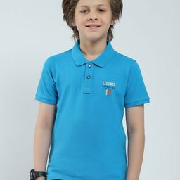 Monte Carlo Boys Polo Collar Pure Cotton T-shirt-image-79