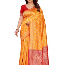 Moda Rapido Ethnic Motif Woven Design Zari Banarasi Saree-picture-4