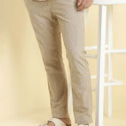 Allen Solly Men Slim Fit Pleated Trousers-picture-10