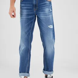 SPYKAR Men Mildly Distressed Light Fade Stretchable Jeans-image-47