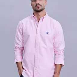 Tommy Hilfiger Men Regular Fit Button-Down Collar Solid Cotton Casual Shirt-picture-11