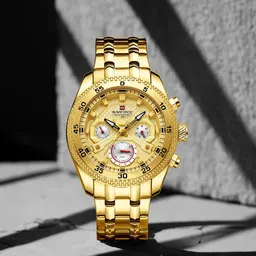 Naviforce Men Round Dial & Stainless Steel Bracelet Style Straps Analogue Watch NF9222_G G-picture-25