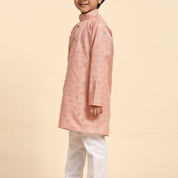 Pro-Ethic STYLE DEVELOPER Boys Embroidered Sequinned Kurta with Pyjamas image 2