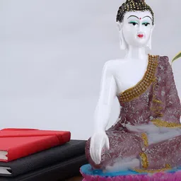 Aura White Buddha Idol Showpiece-image-92