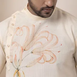 DEVOILER Men Ethnic Motifs Printed Regular Kurta with Pyjamas image 4