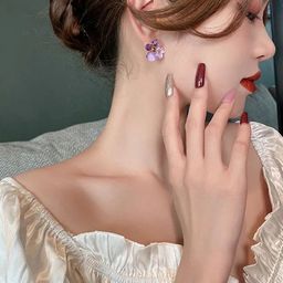 Celestique Artificial Stones Studded And Beaded Korean Floral Shaped Studs-33