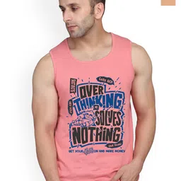 SLOWLORIS Men Pack Of 2 Printed Bio-Wash Combed Cotton Gym Vests-picture-28