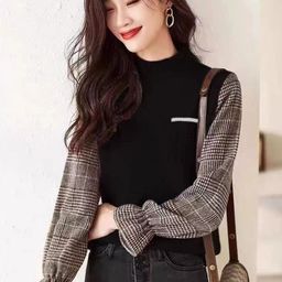 StyleCast Women Checked High Neck Pullover-picture-1