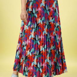 OTABU Floral Printed Flared Maxi Skirts-picture-28