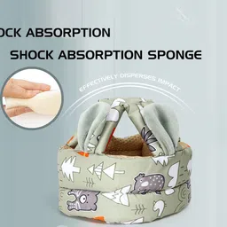 Adore Kids Printed Adjustable Safety Head Protector Helmet With Adjustable Strap image 4