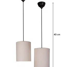 Grated ginger Beige Twin Pendant Light image 4