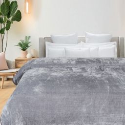 BLUEDOT Grey Mink AC Room 300 GSM Double Bed Blanket-image-56