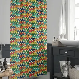 ArtzFolio Green & Red Printed Waterproof Shower Curtains-image-96