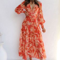 StyleCast Floral Dyed Fit & Flare Midi Dress-image-2