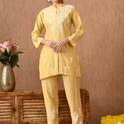 Syrish Embroidered Tunic With Trousers Co-Ords-picture-18