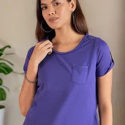 ANJIR Slit Sleeve Cotton Top-image-35