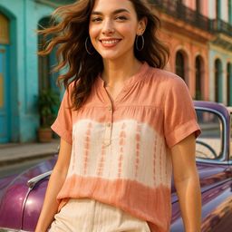 Maaesa Women Regular Fit Tie And Dye Casual Top-image-22