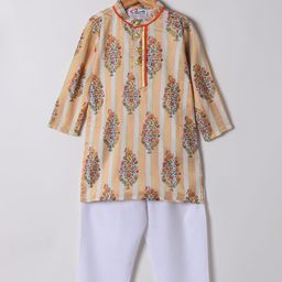 M'andy Boys Floral Printed Regular Kurta with Pyjamas-image-88