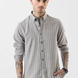 Snitch Men Multi Stripes Striped Casual Shirt-image-32