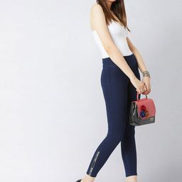 Miss Chase Women Cotton Super Skinny Fit High-Rise Slash Knee Stretchable Jeans-picture-33