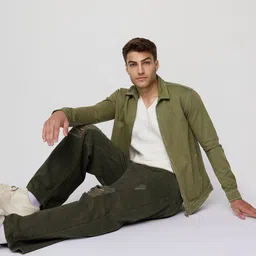 FREAKINS Men Bomber with Patchwork Jacket-2