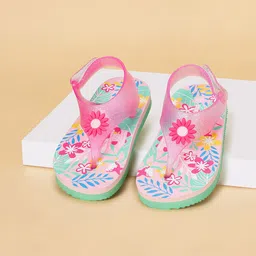 Pantaloons Junior Girls Printed T-Strap Flats-image-46