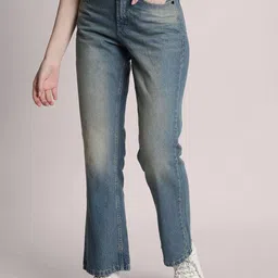 Bene Kleed Women Bootcut High-Rise Light Fade Cotton Jeans-image-97