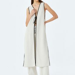 Koton Women Solid Casual Longline Waistcoat-image-24