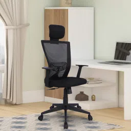 Jurou Breathable Mesh High Back Ergonomic Chair For Office/Home Mesh Office Adjustable Arm Chair-image-18