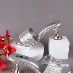 BAESD Embellished Party Block Sandals-38